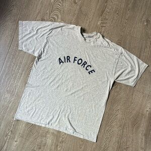 Vintage Air Force T-Shirt Gray Military USAF Boxy Tee Large XL